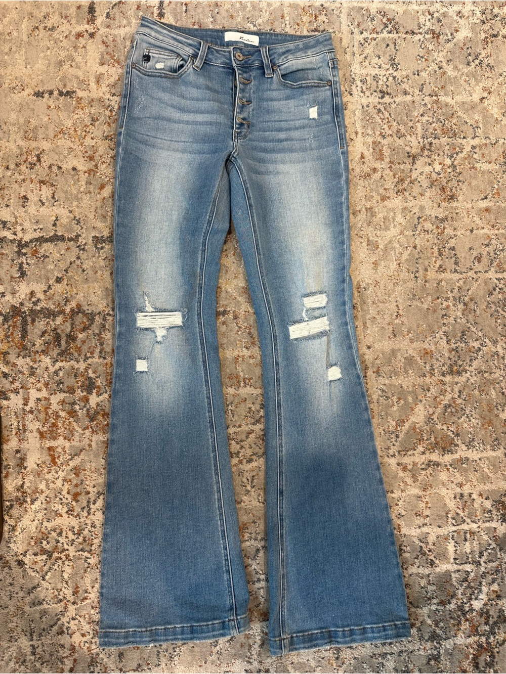 KanCan Light Blue Distressed Flare Jeans